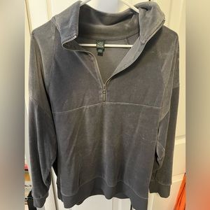 Gray Wild Fable velour 1/4 zip | Medium